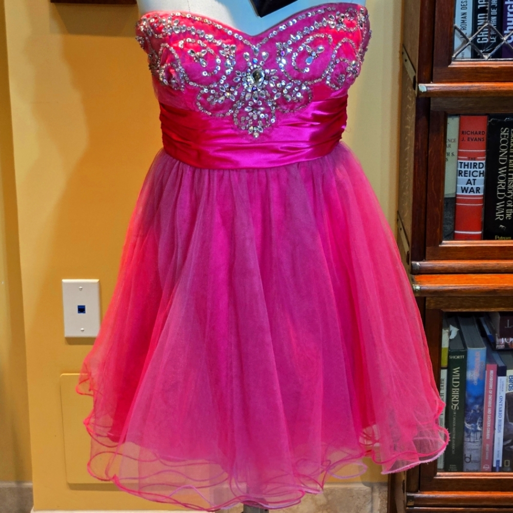 JOSH&JAZZ | Elegant Pink Strapless | BAL/PROM/QUINCEANERA Dress